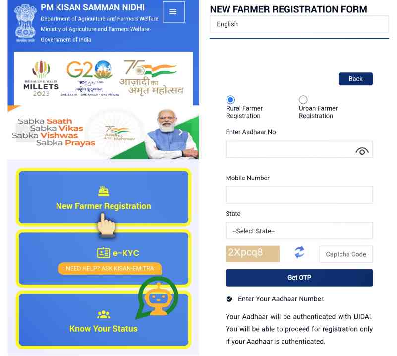 PM Kisan Samman Nidhi Yojana online apply process 